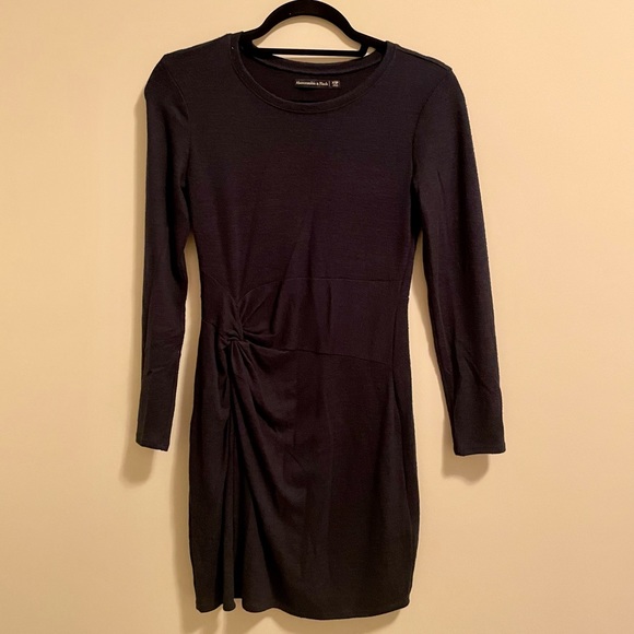 Abercrombie & Fitch Navy Long Sleeve Dress Size XS - Picture 1 of 2